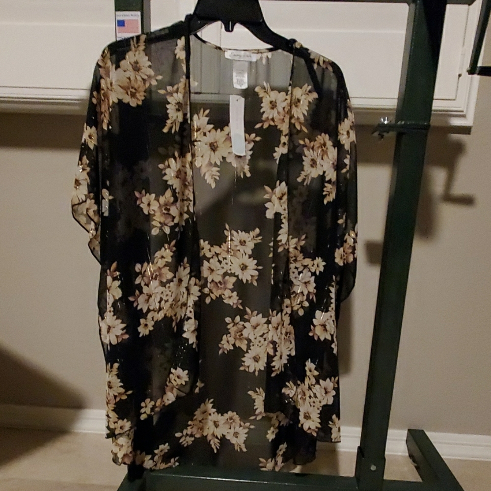 NWT Emory Park Cecilee Lurex Kimono size Small